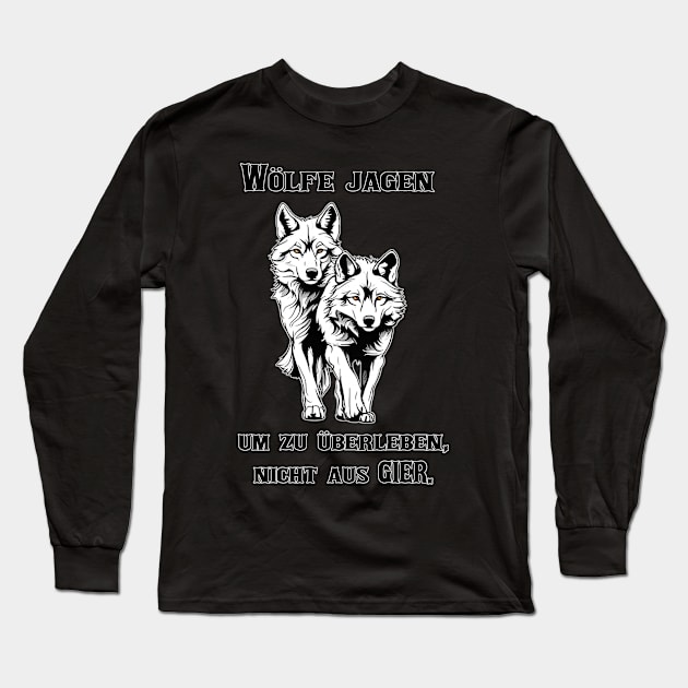 Gemeinsame Jagd: Das Leben der Wölfe Long Sleeve T-Shirt by shirtsandmore4you